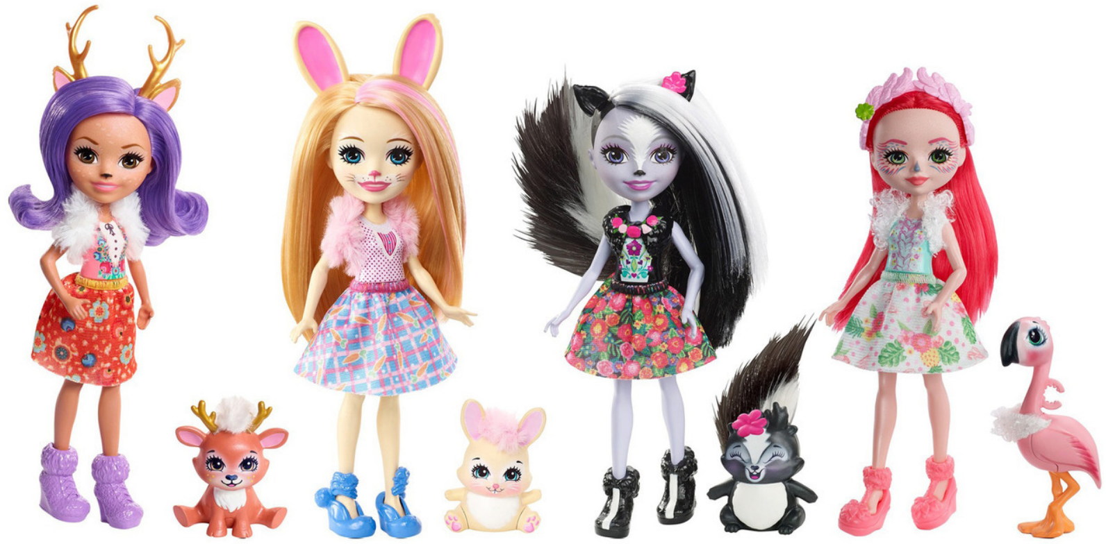 Набор из 4 кукол Happy Friends Collection: новый кролик Enchantimals!