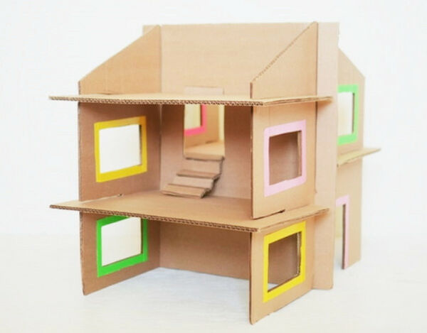 Кукольный домик своими руками из фанеры, коробок, бумаги, фетра