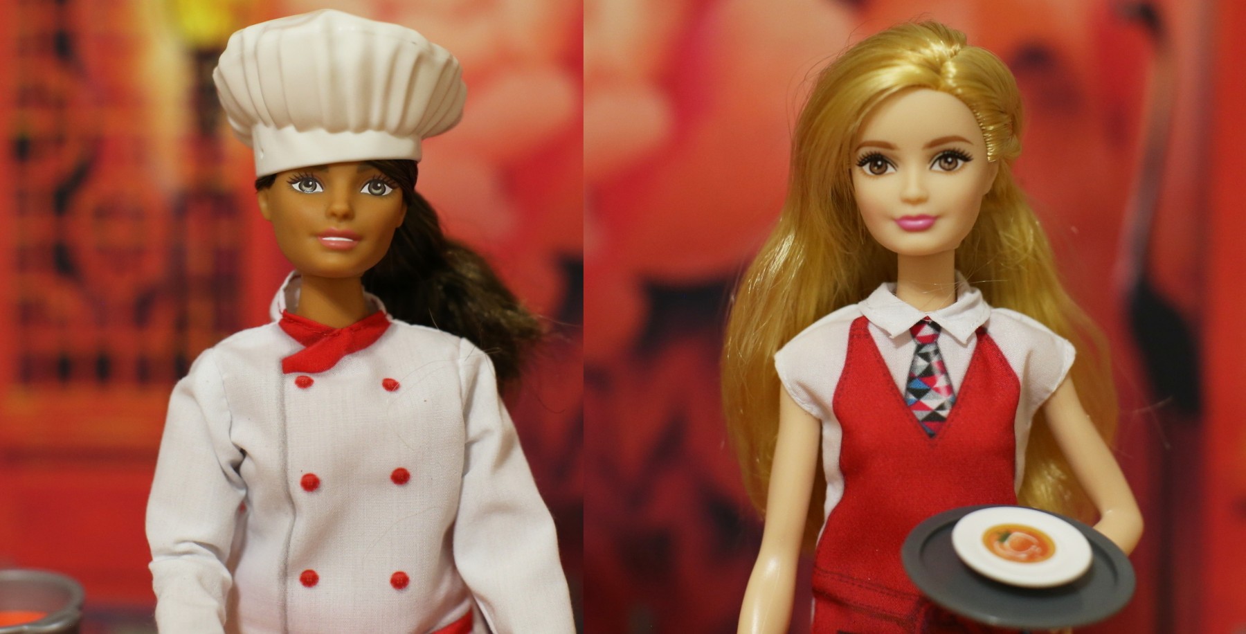 Кукла шеф-повар - одна из пышных Барби, а официантка вовсе не является типи...